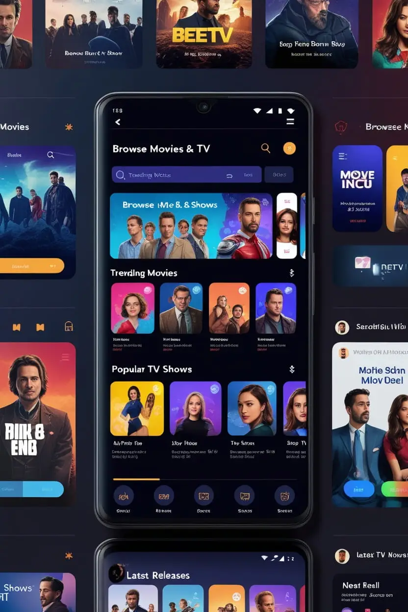 BeeTV Home Screen - Browse movies and TV shows